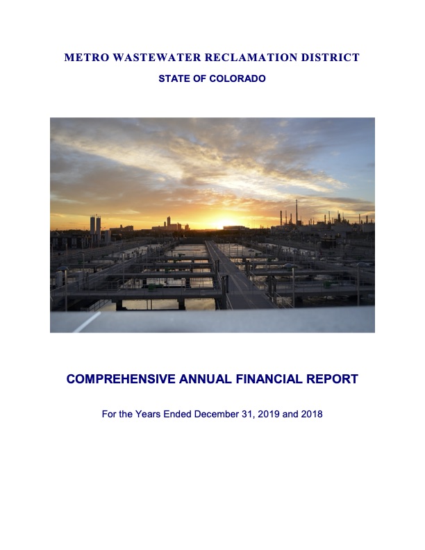 Comprehensive Annual Financial Report, Years Ended 2020 and 2019