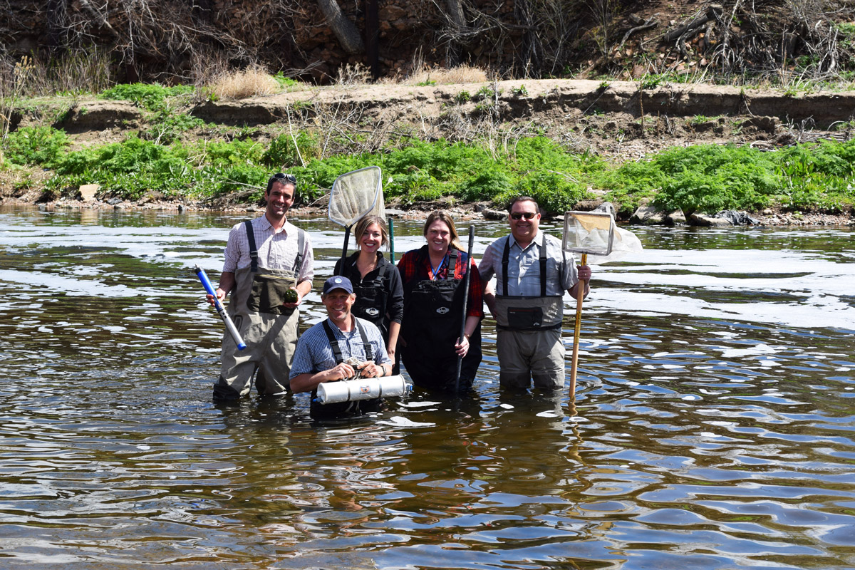 Water Quality team in river