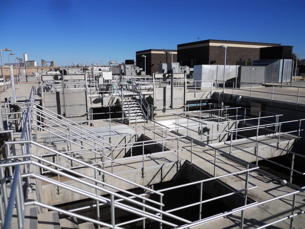 Aeration basins at the Robert W Hite Treatment Facility