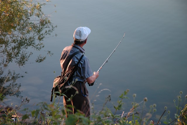 a person fishing
