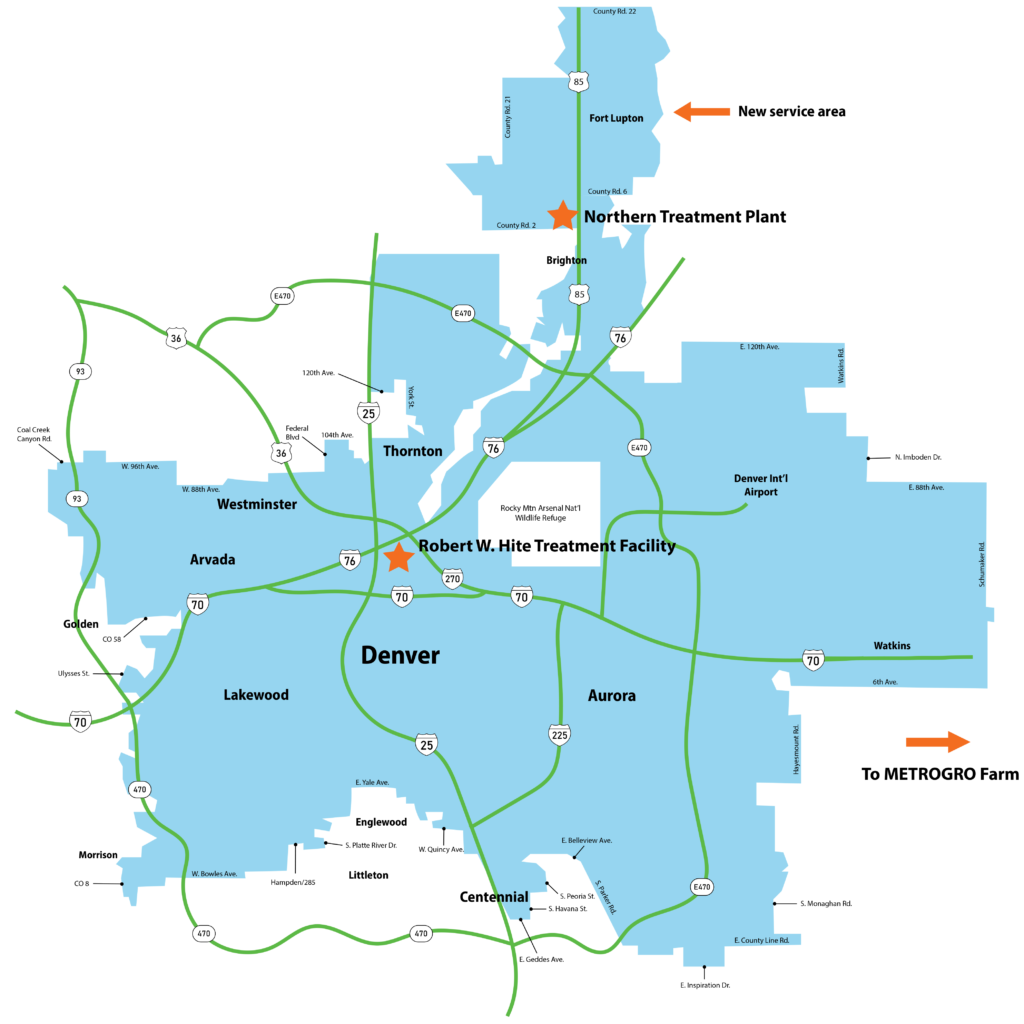 Metro's current service area map