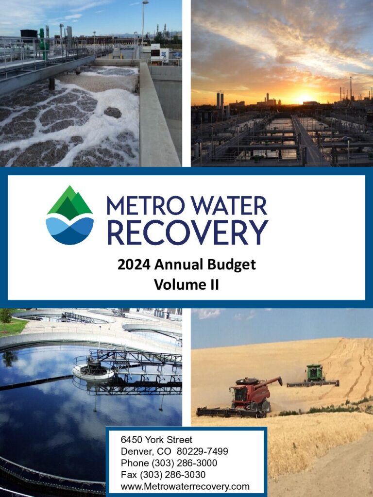 2024 Metro Water Recovery Budget Volume II