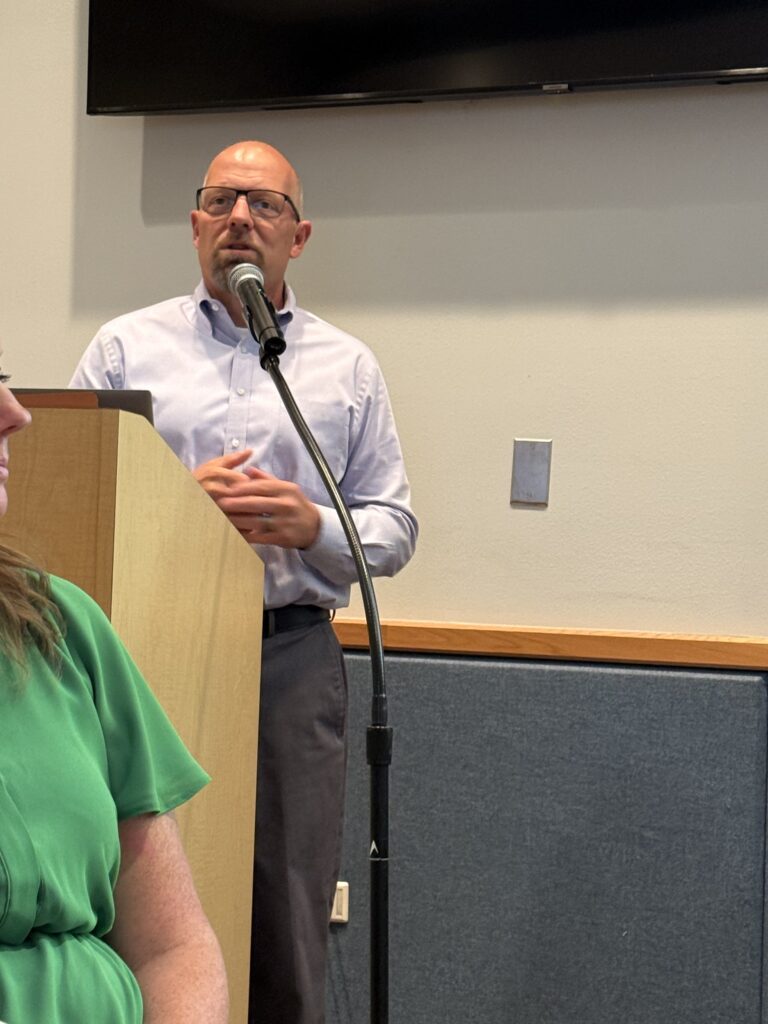 Chief Technical Officer Sherman Papke speaks at Gold Awards