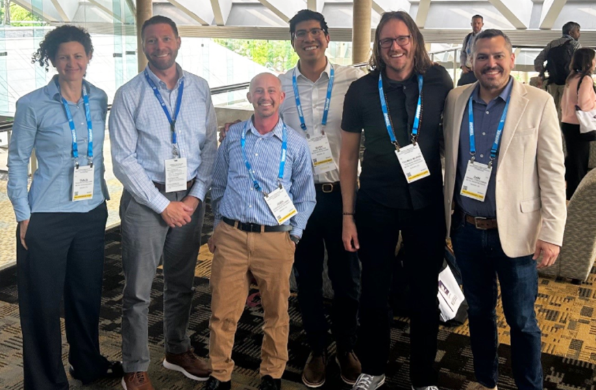 Metro employee presenters pose for a photo during the RBITT: Residuals and Biosolids and Innovations in Treatment Technology, which was held in Baltimore, Maryland in May 2025.