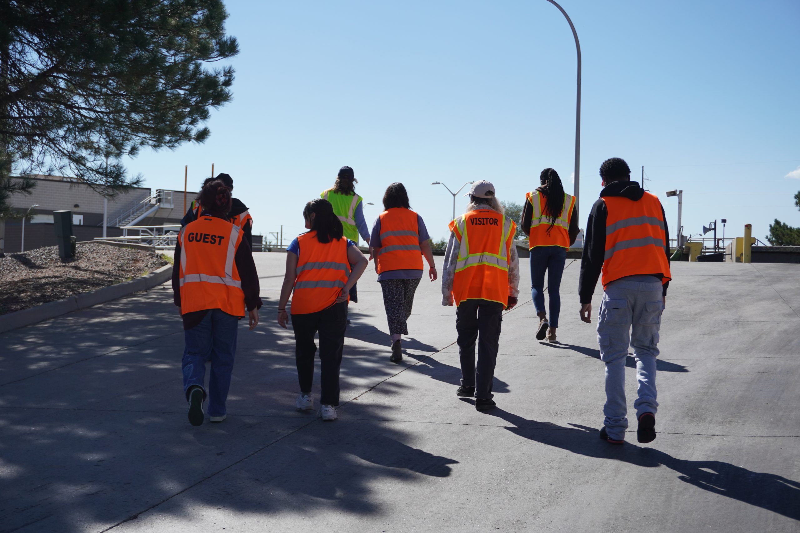 GRIT Team being led on a tour around HITE