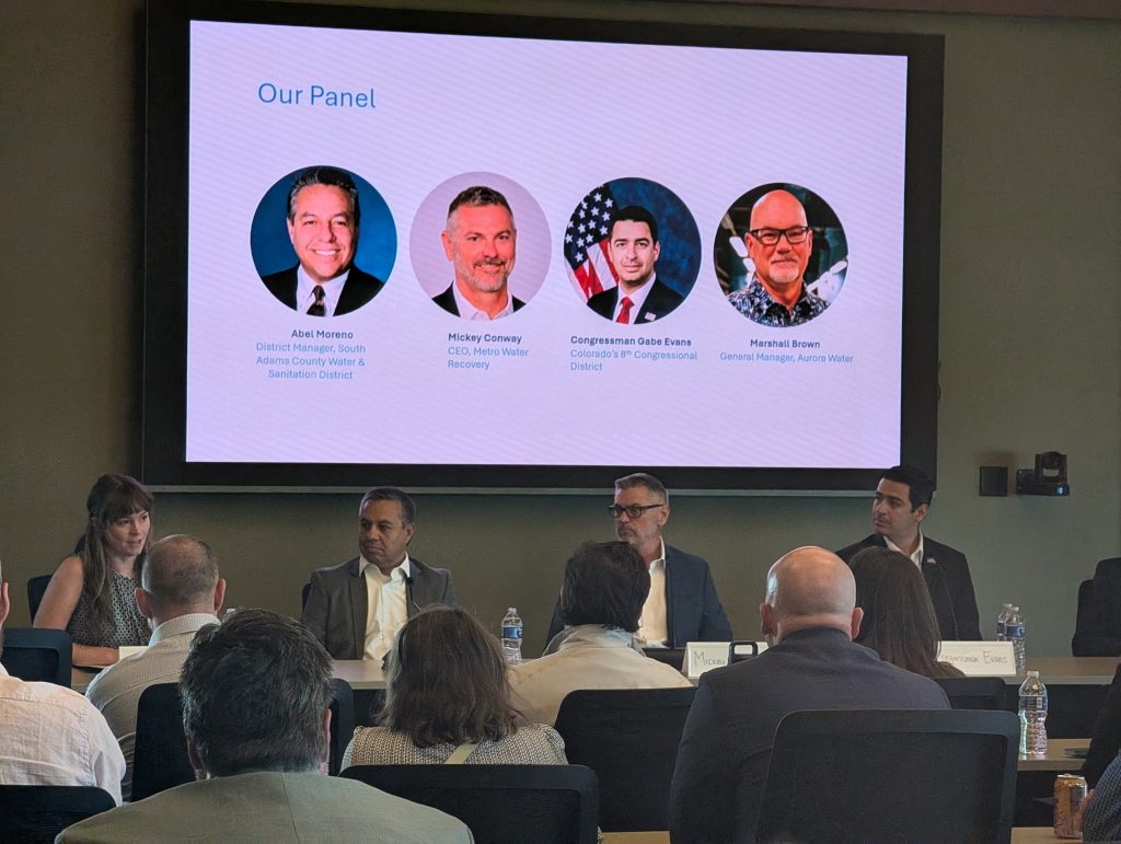 A panel of 4 meeting at Metro Water Recovery.